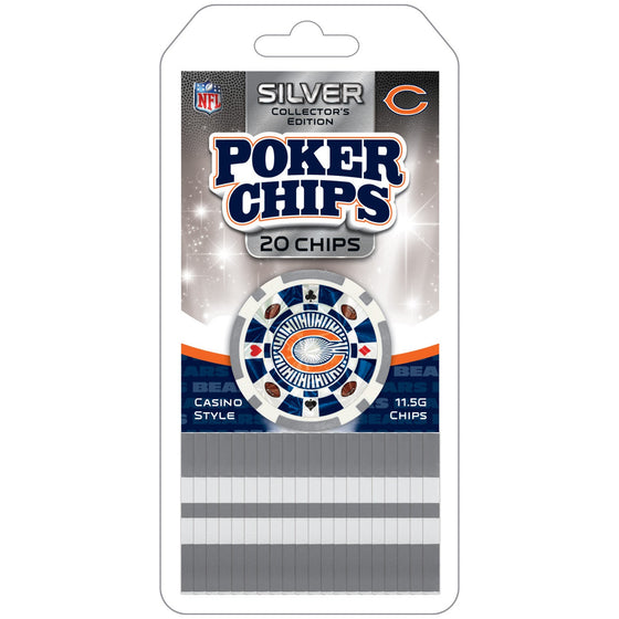Chicago Bears 20 Piece Poker Chips - 757 Sports Collectibles