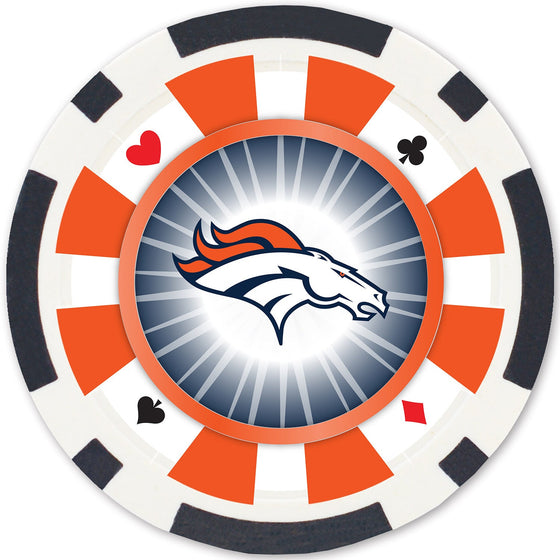 Denver Broncos 100 Piece Poker Chips - 757 Sports Collectibles