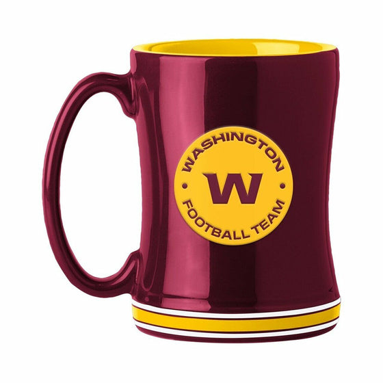LOGO BRANDS Washington Football Team Sculpted Relief Coffee Mug 14oz - 757 Sports Collectibles