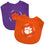 Clemson Tigers - Baby Bibs 2-Pack - Orange & Purple - 757 Sports Collectibles