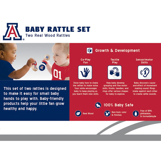 Arizona Wildcats - Baby Rattles 2-Pack - 757 Sports Collectibles