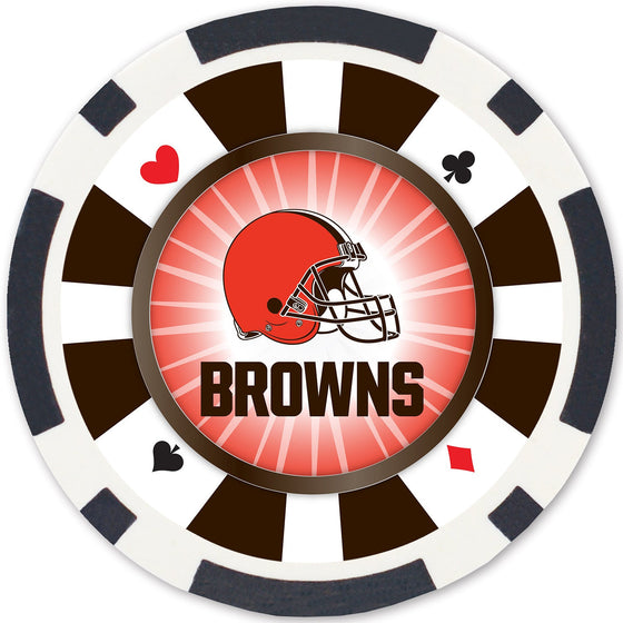 Cleveland Browns 100 Piece Poker Chips - 757 Sports Collectibles