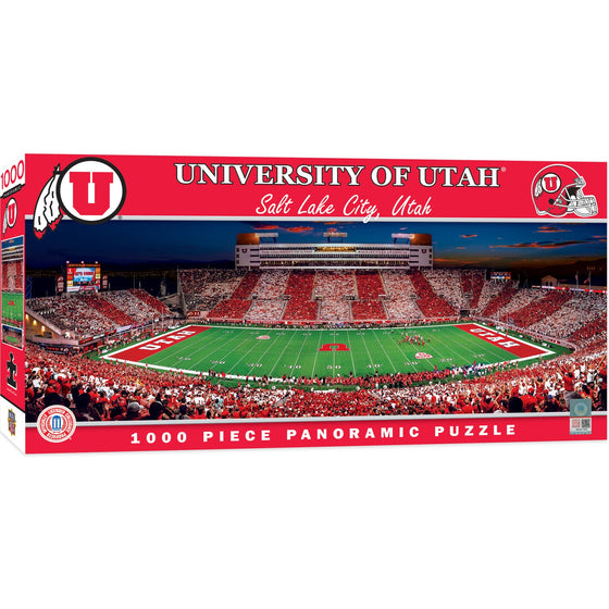 Utah Utes - 1000 Piece Panoramic Jigsaw Puzzle - 757 Sports Collectibles