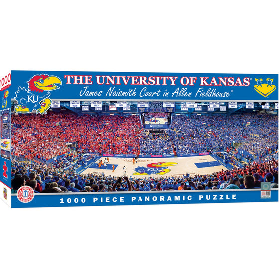 Kansas Jayhawks - 1000 Piece Panoramic Jigsaw Puzzle - 757 Sports Collectibles