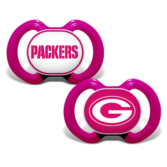 Green Bay Packers - Pink Pacifier 2-Pack - 757 Sports Collectibles