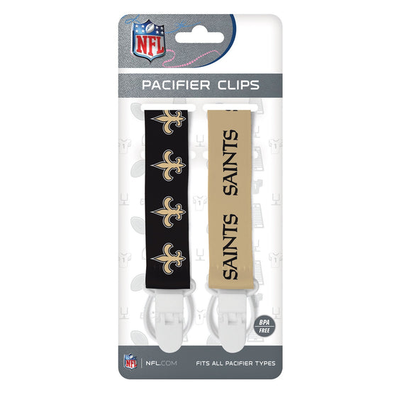 New Orleans Saints - Pacifier Clip 2-Pack - 757 Sports Collectibles
