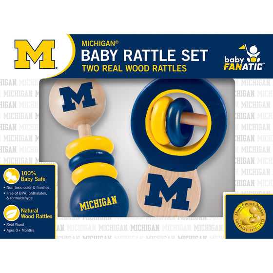 Michigan Wolverines - Baby Rattles 2-Pack - 757 Sports Collectibles