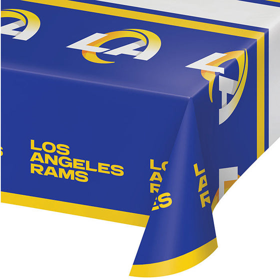 Los Angeles Rams Plastic Tablecover, 54" x 102" 1ct - 757 Sports Collectibles