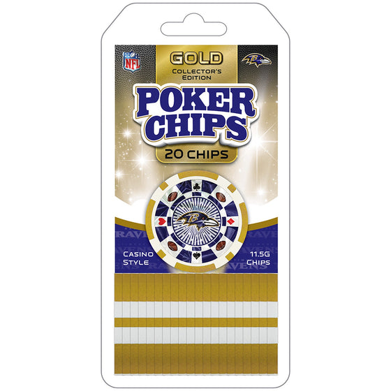Baltimore Ravens 20 Piece Poker Chips - 757 Sports Collectibles