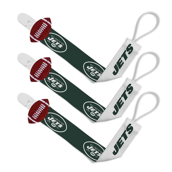 New York Jets - Pacifier Clip 3-Pack - 757 Sports Collectibles