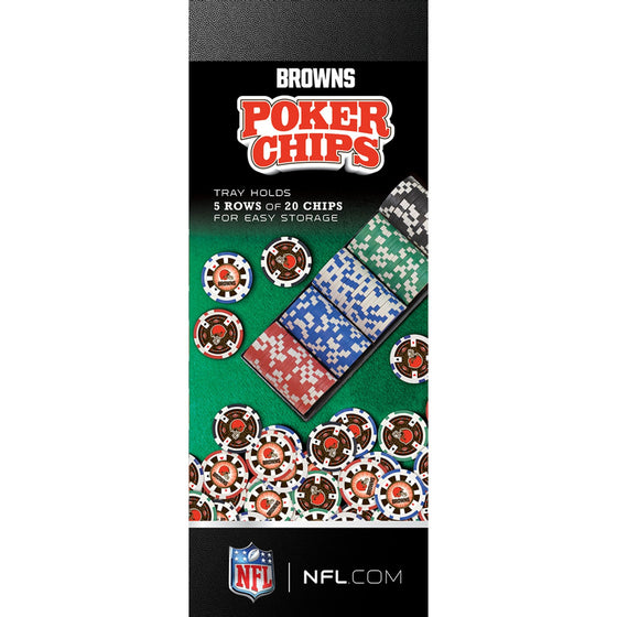 Cleveland Browns 100 Piece Poker Chips - 757 Sports Collectibles