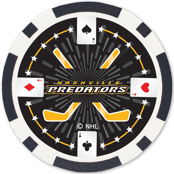 Nashville Predators 100 Piece Poker Chips - 757 Sports Collectibles