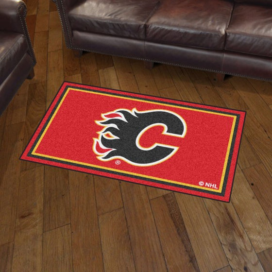 Calgary Flames 3'x5' Plush Rug