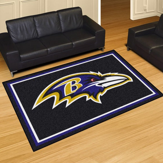 Baltimore Ravens 5'x8' Plush Rug