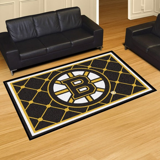 Boston Bruins 5'x8' Plush Rug