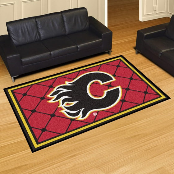 Calgary Flames 5'x8' Plush Rug