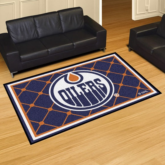 Edmonton Oilers 8'x10' Plush Rug