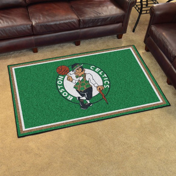 Boston Celtics 4'x6' Plush Rug