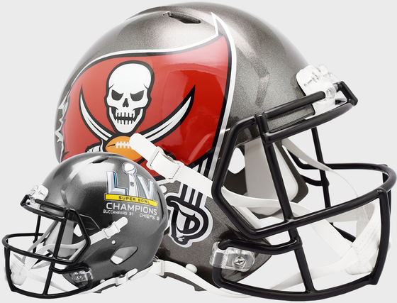 Tampa Bay Buccaneers Speed Football Helmet <B>SUPER BOWL 55 CHAMPIONS</B>