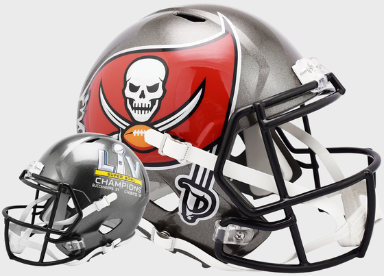 Tampa Bay Buccaneers Speed Replica Football Helmet <B>SUPER BOWL 55 CHAMPIONS</B>
