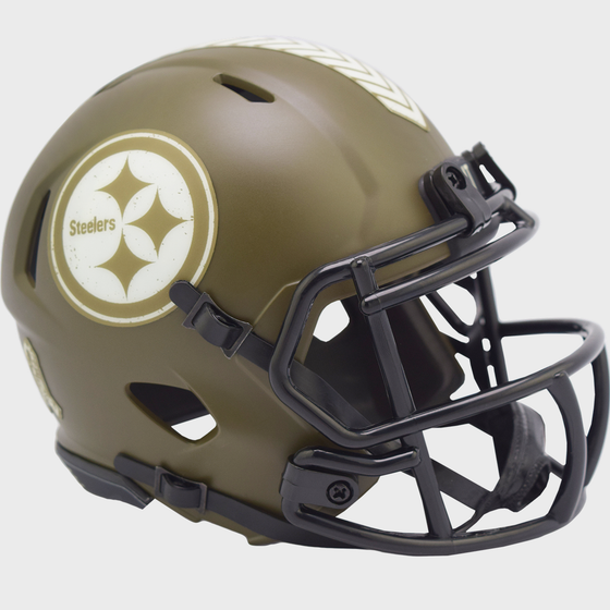 Pittsburgh Steelers NFL Mini Speed Football Helmet <B>SALUTE TO SERVICE</B>