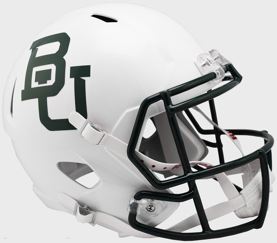 Baylor Bears Speed Replica Football Helmet <B>White Metallic</B>