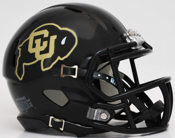 Colorado Buffaloes NCAA Mini Speed Football Helmet <B>Matte Black</B>