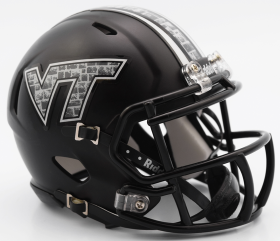 Virginia Tech Hokies NCAA Mini Speed Football Helmet <B>Matte Black</B>