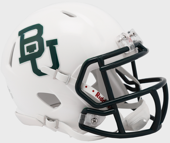 Baylor Bears NCAA Mini Speed Football Helmet <B>White Metallic</B>