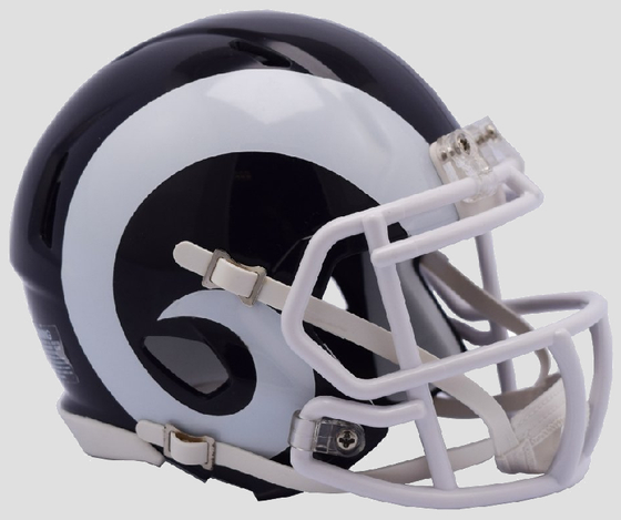 Los Angeles Rams NFL Mini Speed Football Helmet <B>White Horn</B>
