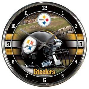 Pittsburgh Steelers Round Chrome Wall Clock (CDG) - 757 Sports Collectibles