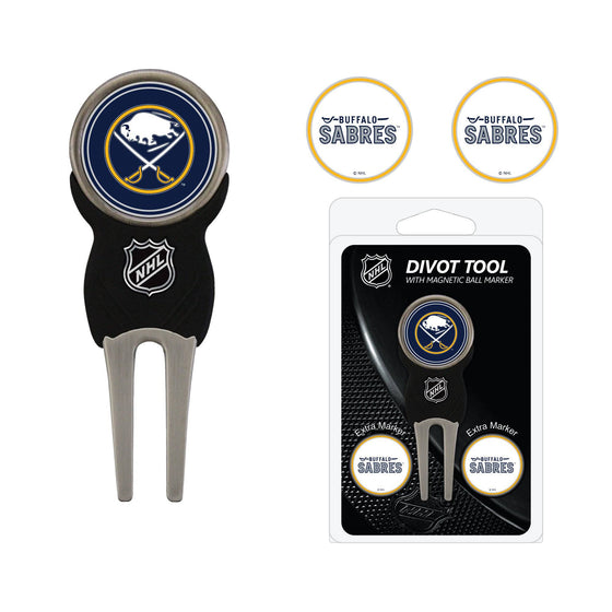 Buffalo Sabres Divot Tool Pack With 3 Golf Ball Markers - 757 Sports Collectibles