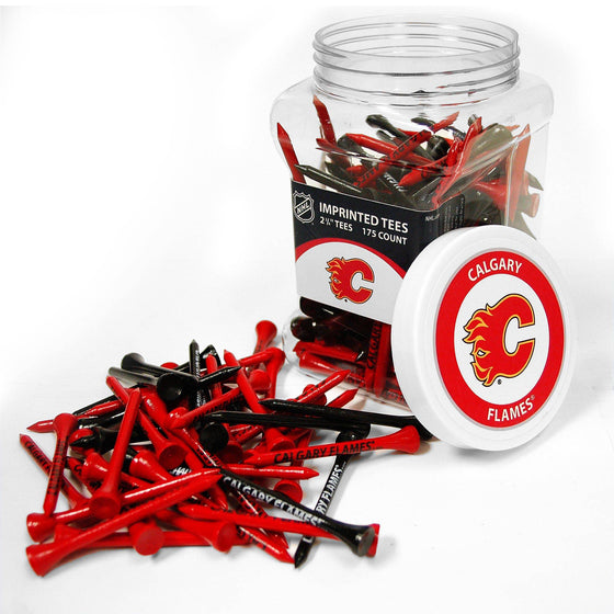 Calgary Flames Jar Of 175 Golf Tees - 757 Sports Collectibles