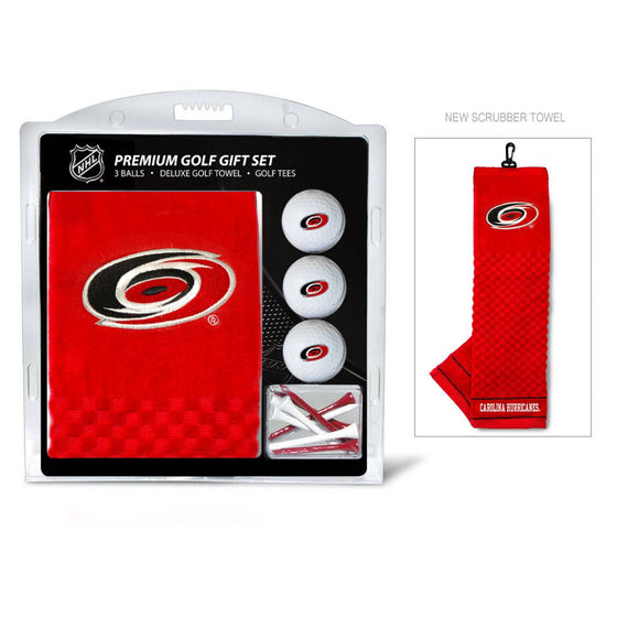 Carolina Hurricanes Embroidered Golf Towel, 3 Golf Ball, And Golf Tee Set - 757 Sports Collectibles