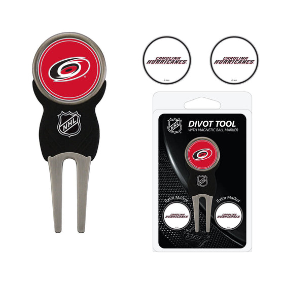 Carolina Hurricanes Divot Tool Pack With 3 Golf Ball Markers - 757 Sports Collectibles