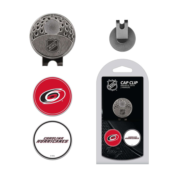Carolina Hurricanes Cap Clip With 2 Golf Ball Markers - 757 Sports Collectibles