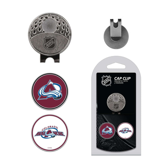 Colorado Avalanche Cap Clip With 2 Golf Ball Markers - 757 Sports Collectibles