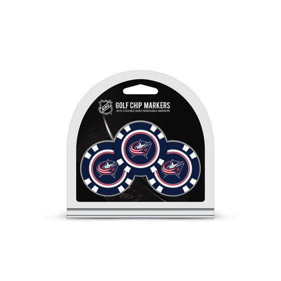 Columbus Blue Jackets 3 Pack Golf Chip Ball Markers - 757 Sports Collectibles