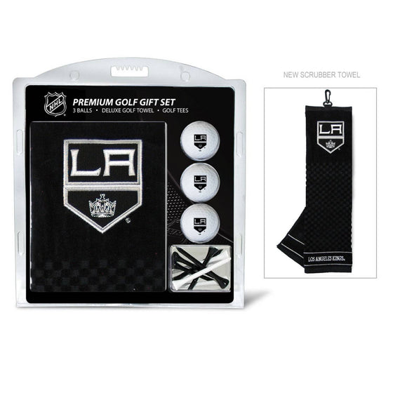 Los Angeles Kings Embroidered Golf Towel, 3 Golf Ball, And Golf Tee Set - 757 Sports Collectibles