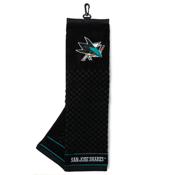 San Jose Sharks Embroidered Golf Towel - 757 Sports Collectibles