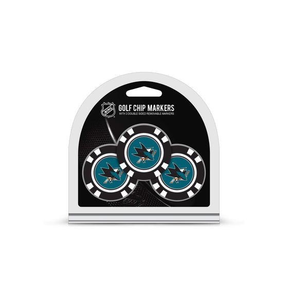 San Jose Sharks 3 Pack Golf Chip Ball Markers - 757 Sports Collectibles