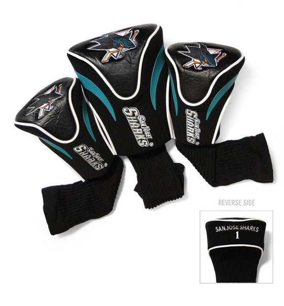 San Jose Sharks 3 Pack Contour Head Covers - 757 Sports Collectibles