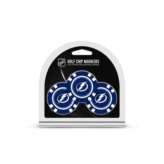 Tampa Bay Lightning 3 Pack Golf Chip Ball Markers - 757 Sports Collectibles