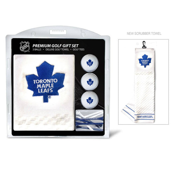 Toronto Maple Leafs Embroidered Golf Towel, 3 Golf Ball, And Golf Tee Set - 757 Sports Collectibles