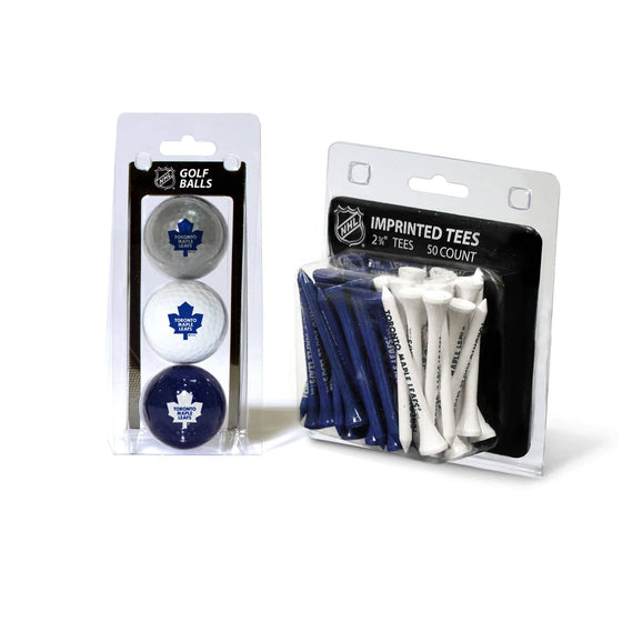 Toronto Maple Leafs 3 Golf Balls And 50 Golf Tees - 757 Sports Collectibles