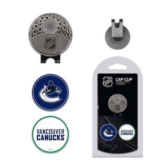 Vancouver Canucks Cap Clip With 2 Golf Ball Markers - 757 Sports Collectibles