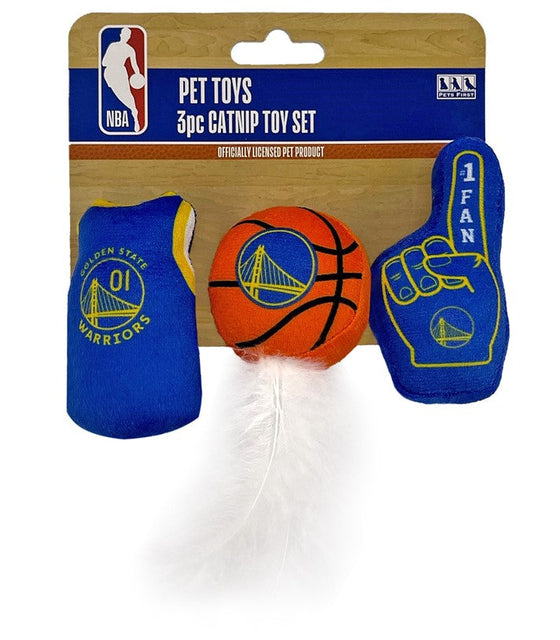 Golden State Warriors 3 pc Cat Nip Toy Pets First