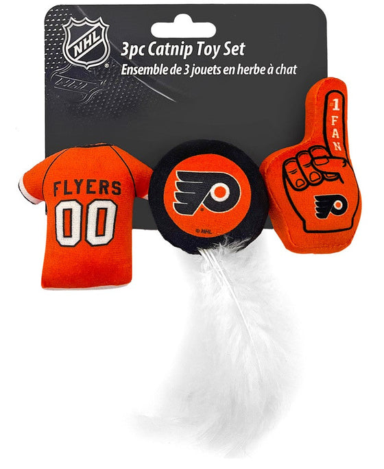 Philadelphia Flyers 3 pc Cat Nip Toy Set Pets First
