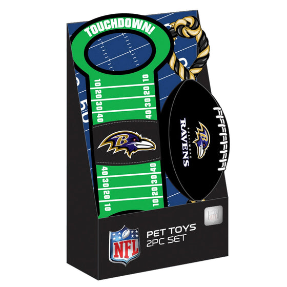 Baltimore Ravens 2PC Pet Toy Box Set - by Pet First