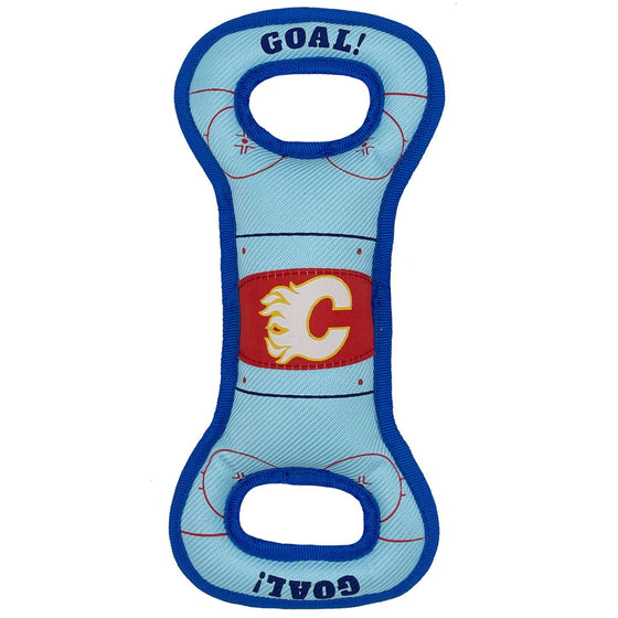 Calgary Flames Hockey Tug Toy - by Pets First